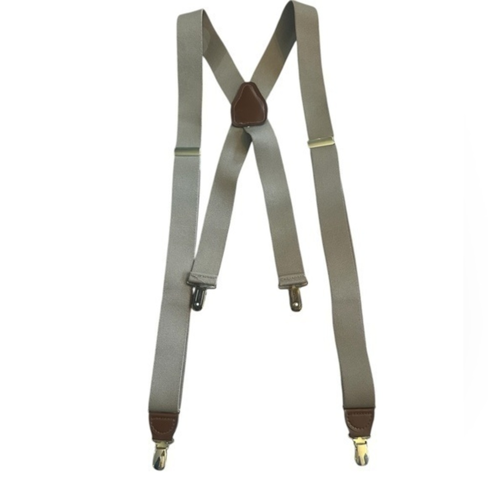 Vintage Pelican USA Suspenders - Adjustable - Tan
